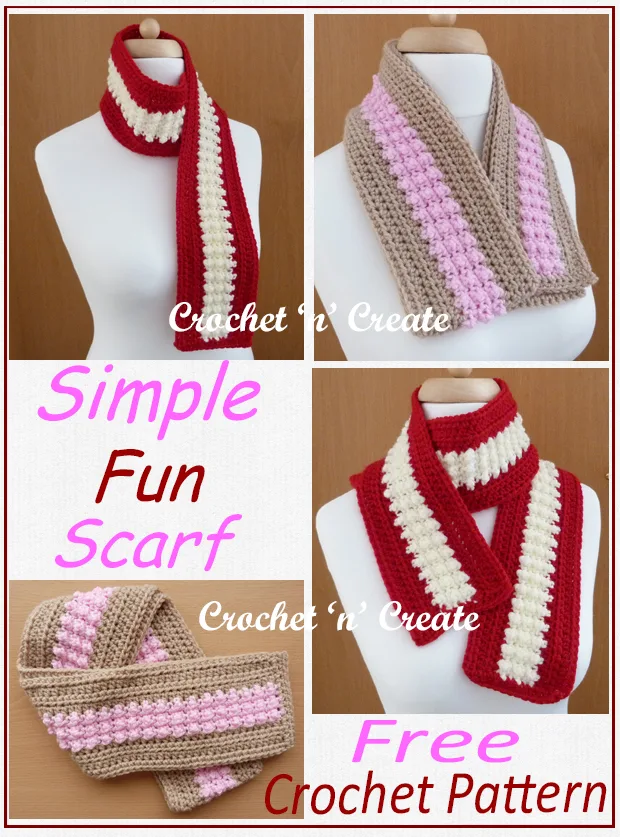 simple fun crochet scarf