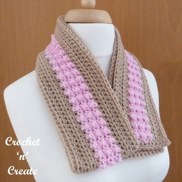 pink and brown scarf