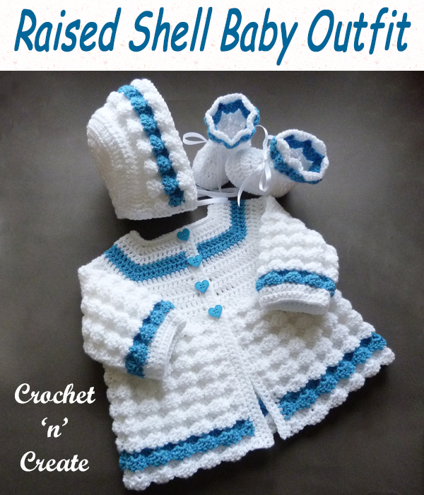 raised shell baby outfit