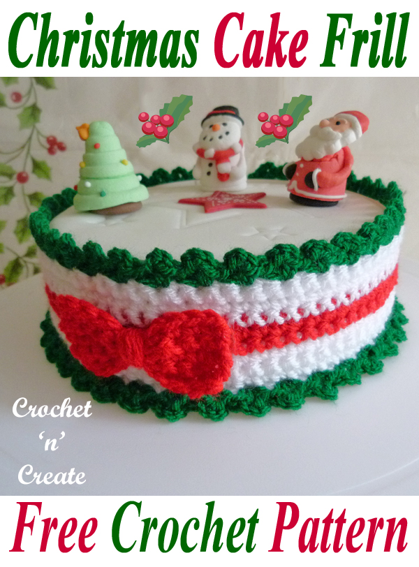 crochet christmas cake frill