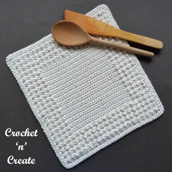 cream farmhouse dishcloth