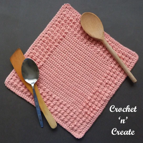 peach dishcloth