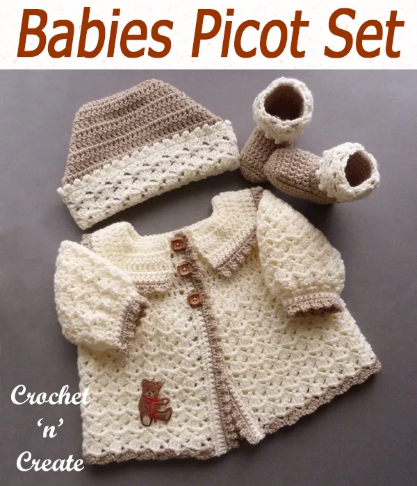 crochet babies picot set