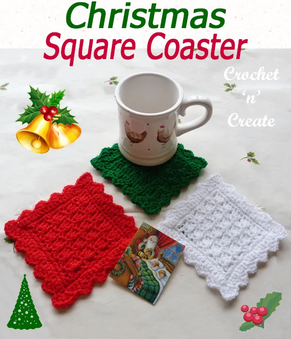 christmas square coaster