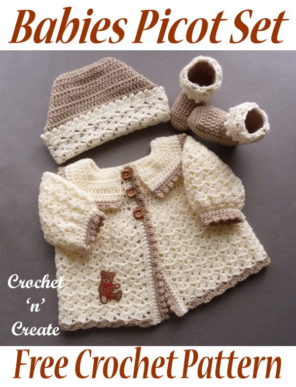 crochet babies picot set