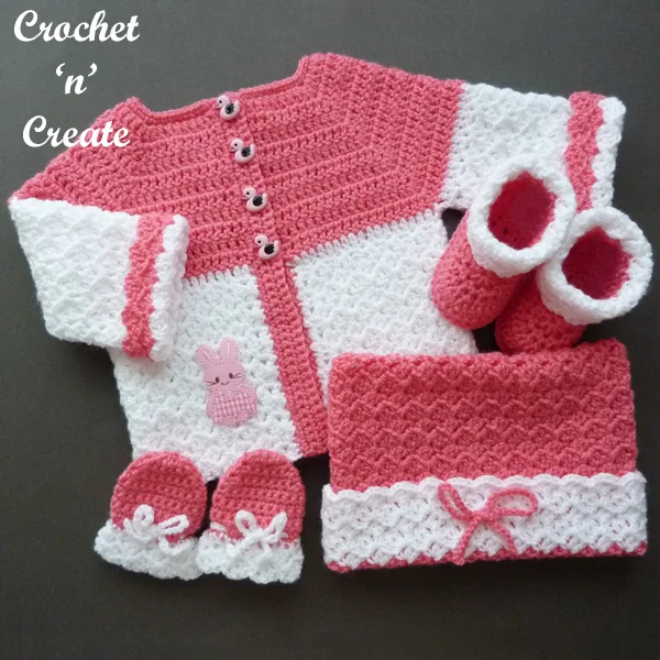 crochet baby 4 piece