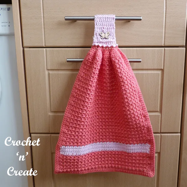 crochet hanging kitchen towel