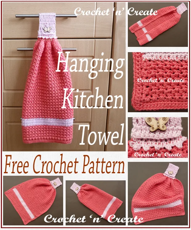 crochet hanging kitchen towel