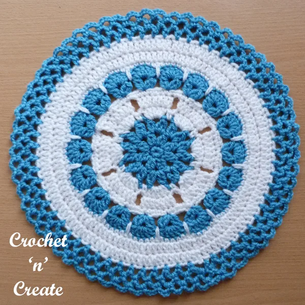 Blue doily