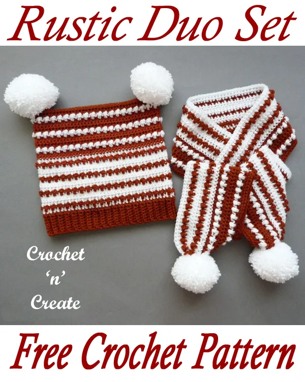 crochet rustic duo set