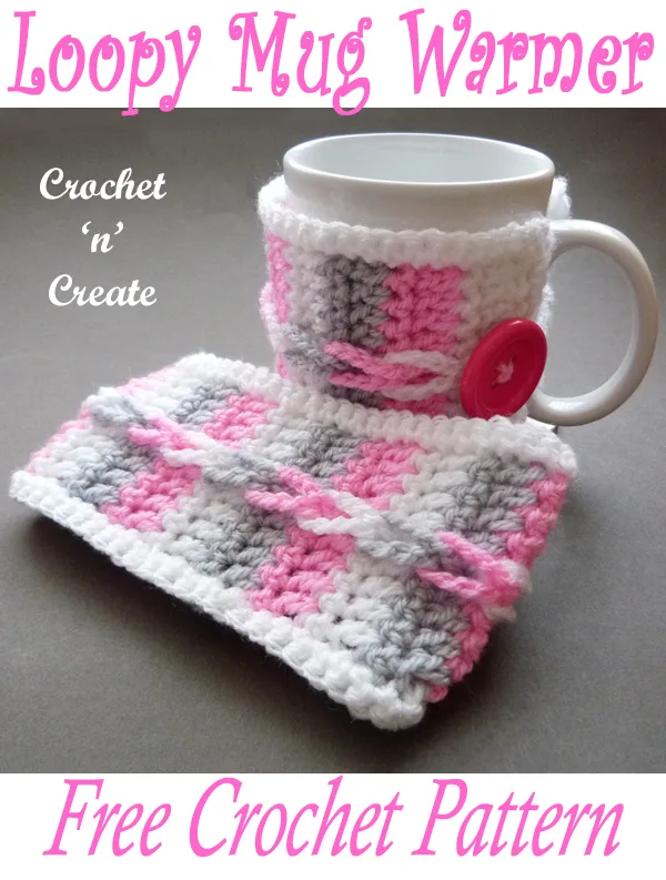 crochet loopy mug warmer