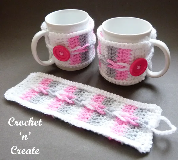 crochet loopy mug warmer