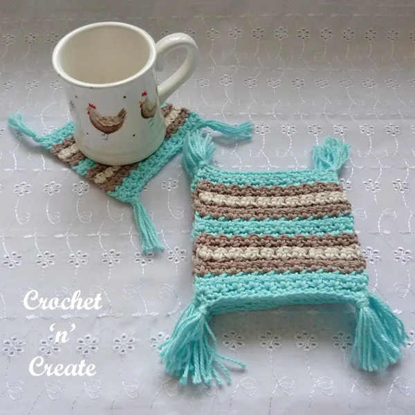 crochet mug rug coaster