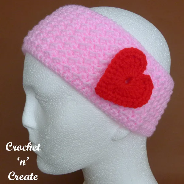 red heart headband