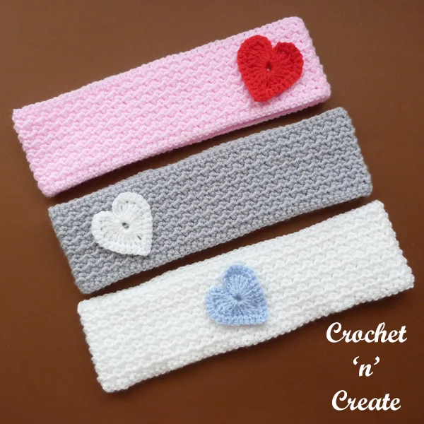 three valentine headband