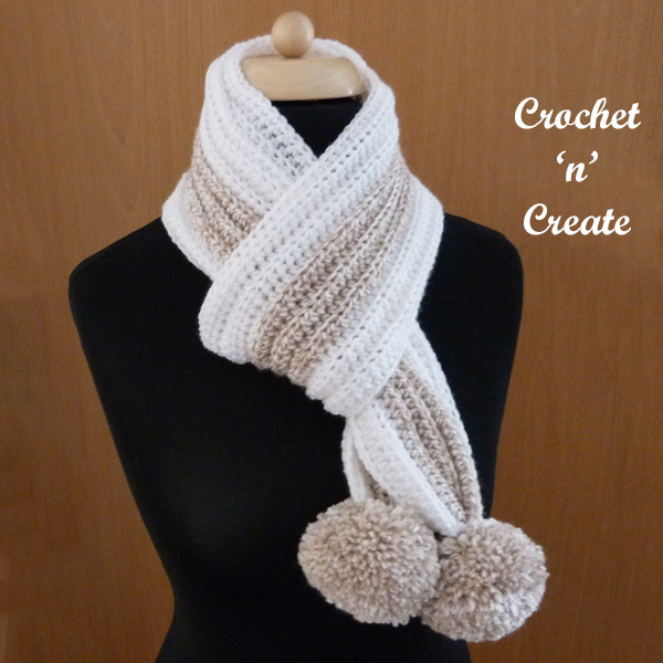 crochet marble scarf