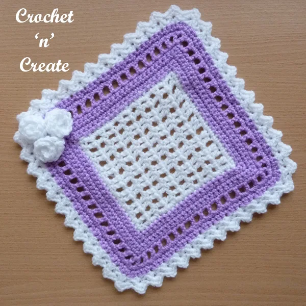 crochet square lace doily