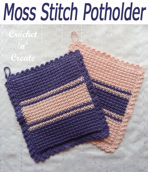 moss stitch potholder