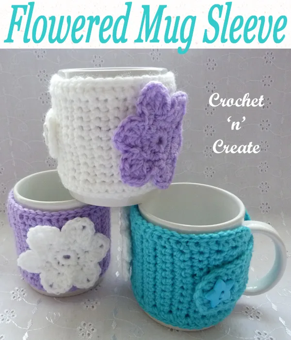 flowered mug sleeve