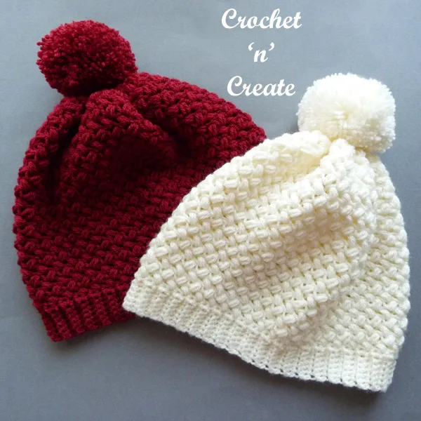 crochet warm beanie pattern