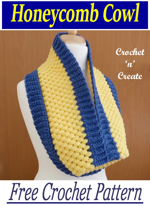 crochet honeycomb cowl pattern