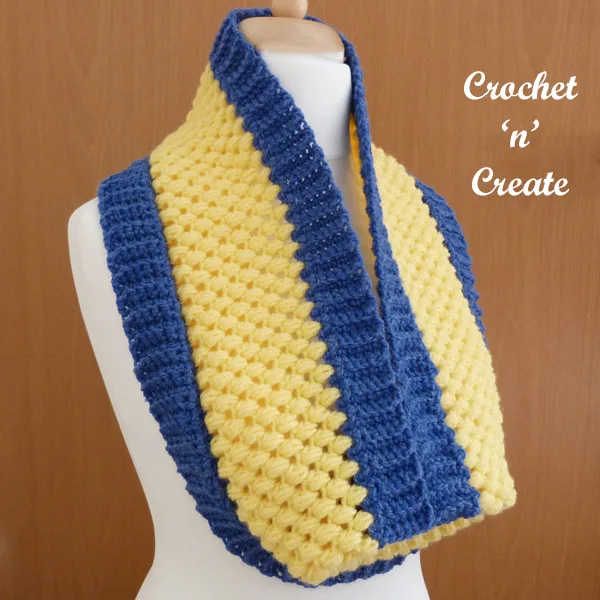 crochet honeycomb cowl pattern