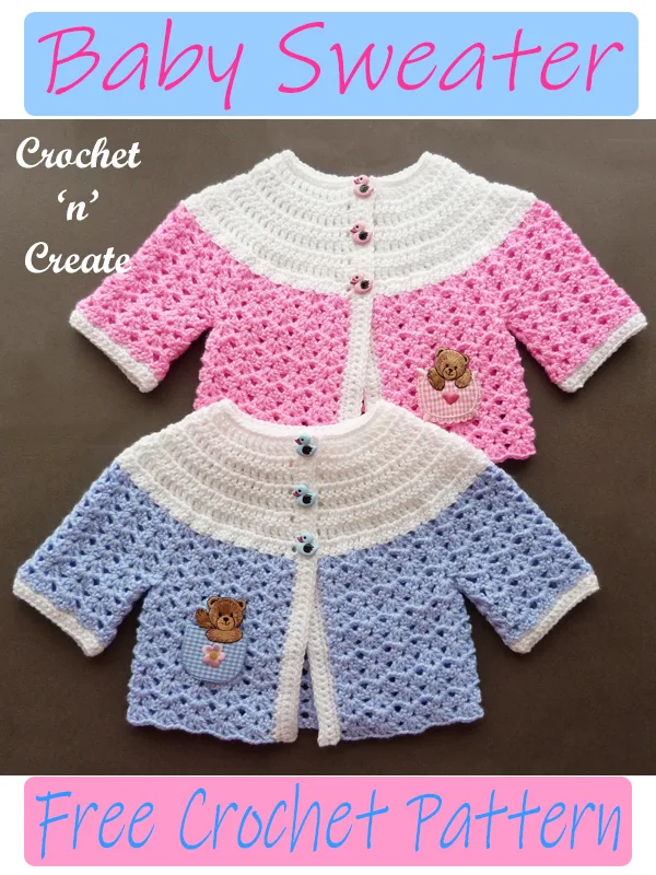 crochet baby sweater pattern