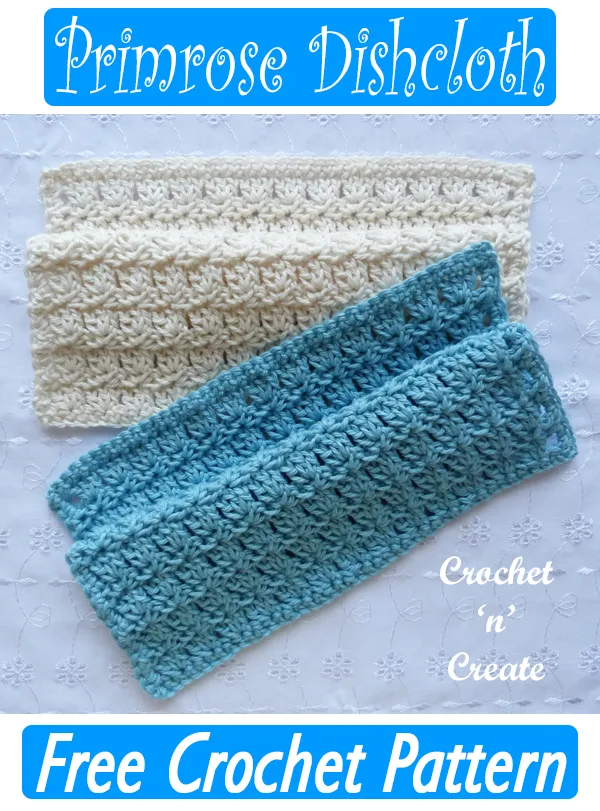 primrose crochet dishcloth pattern