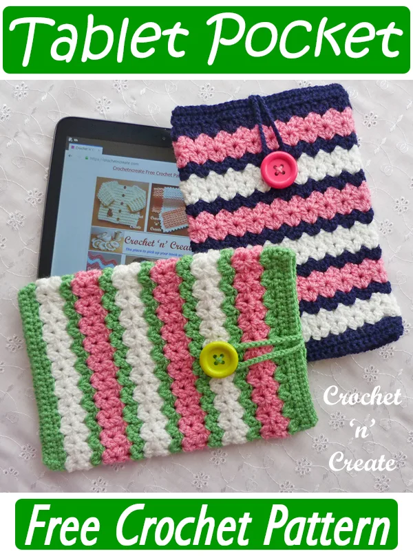 crochet tablet pocket pattern