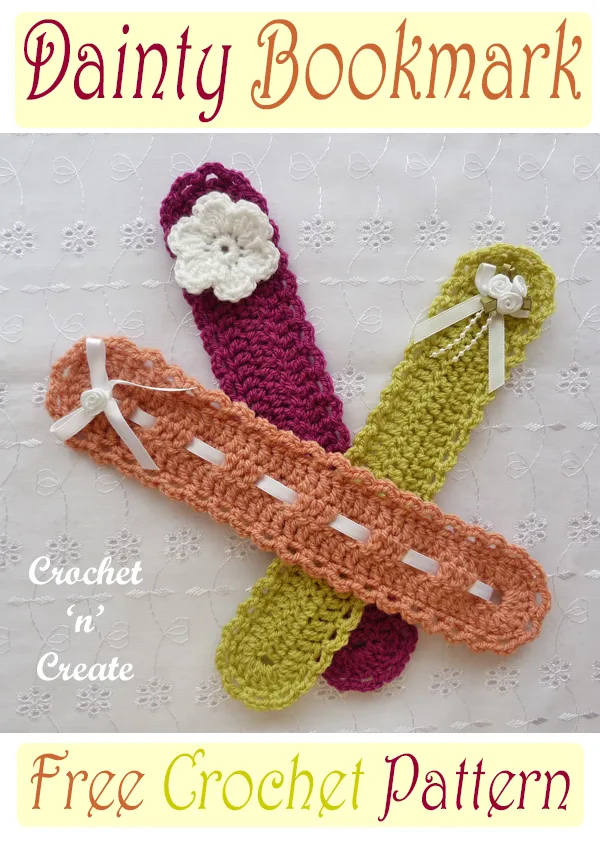 dainty crochet bookmark pattern