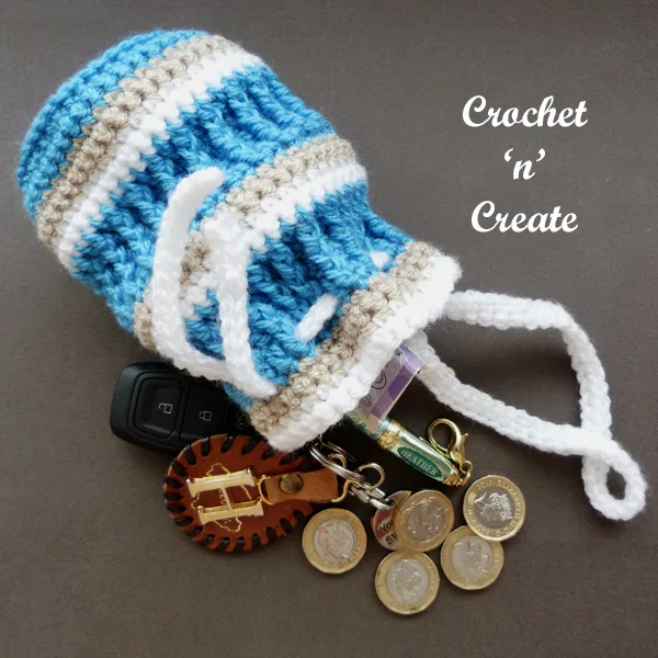 crochet drawstring pouch pattern