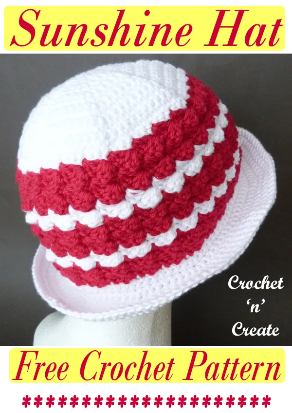 crochet sunshine hat pattern