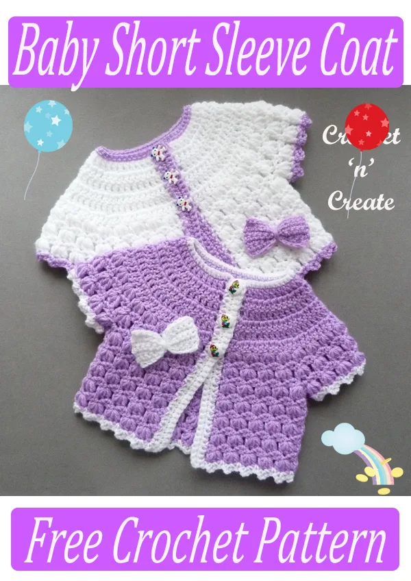 baby short sleeve coat pattern