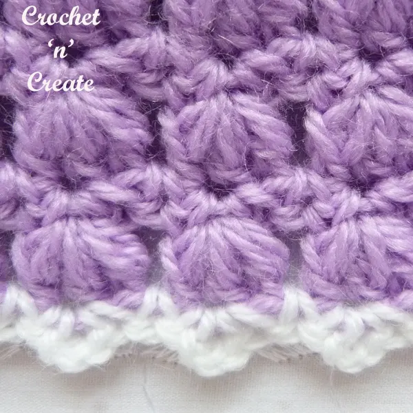 crochet stitch close up