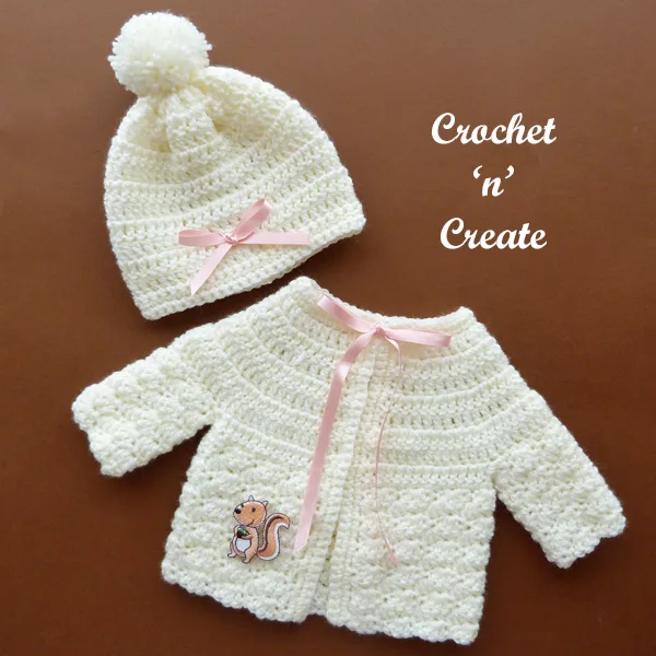 preemie cardigan-hat