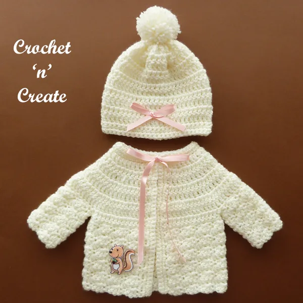 Crochet Preemie Cardigan Hat Free Pattern on Crochet n Create