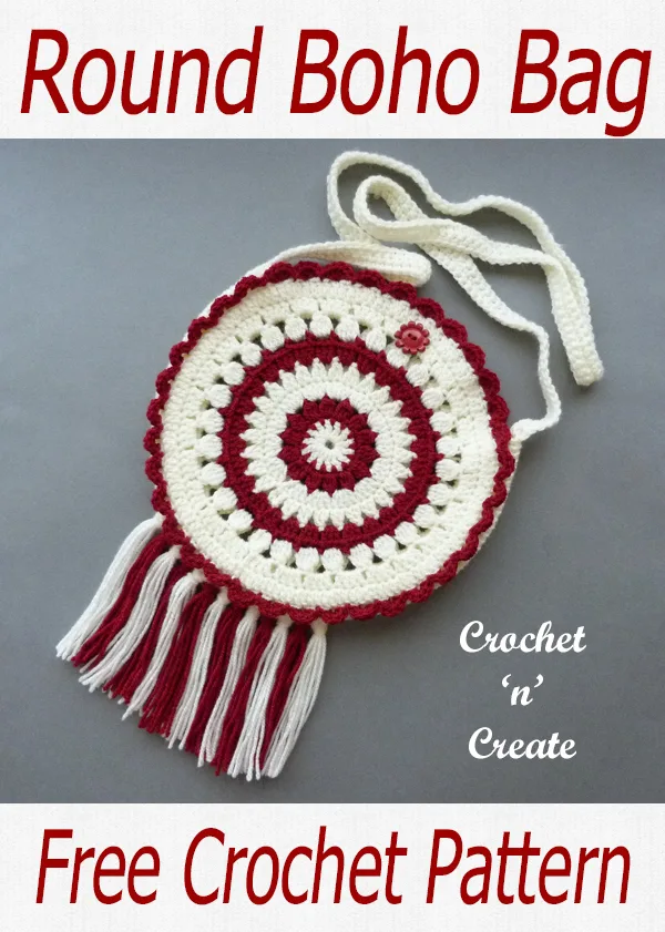 crochet round boho bag