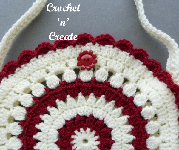 crochet round boho bag