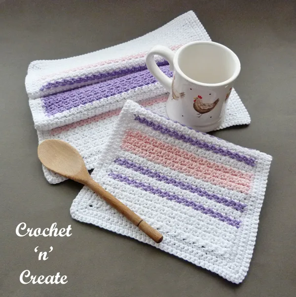 crochet teatowel-dishcloth pattern