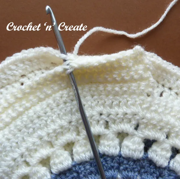 slip stitch together