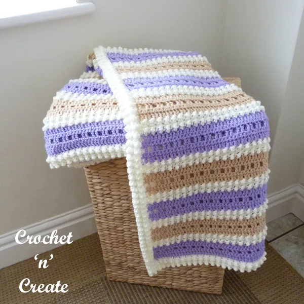 crochet wisteria lapghan blanket