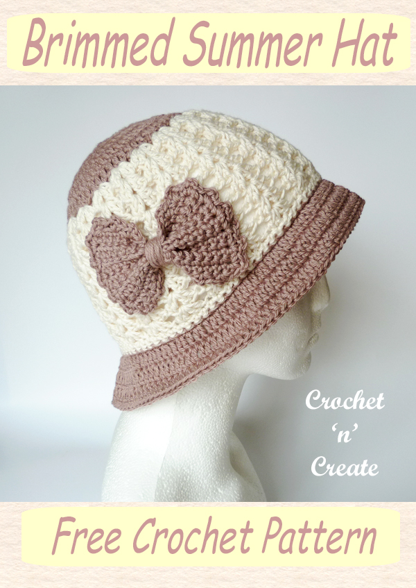 crochet brimmed summer hat pattern