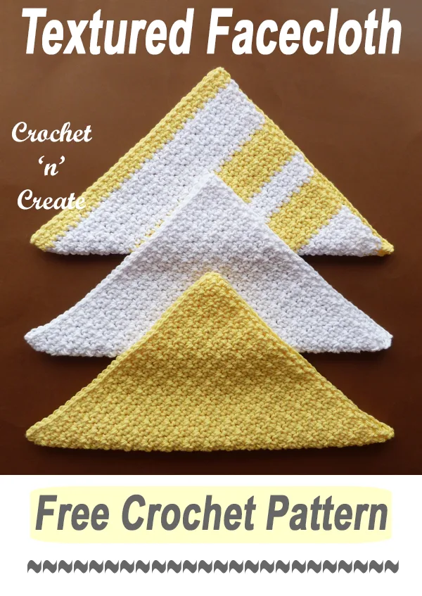 easy textured facecloth