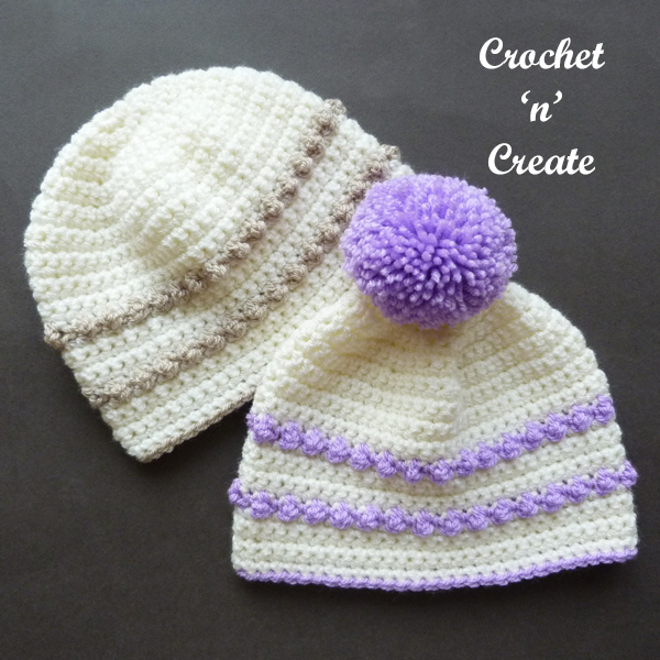crochet baby bobbly beanie