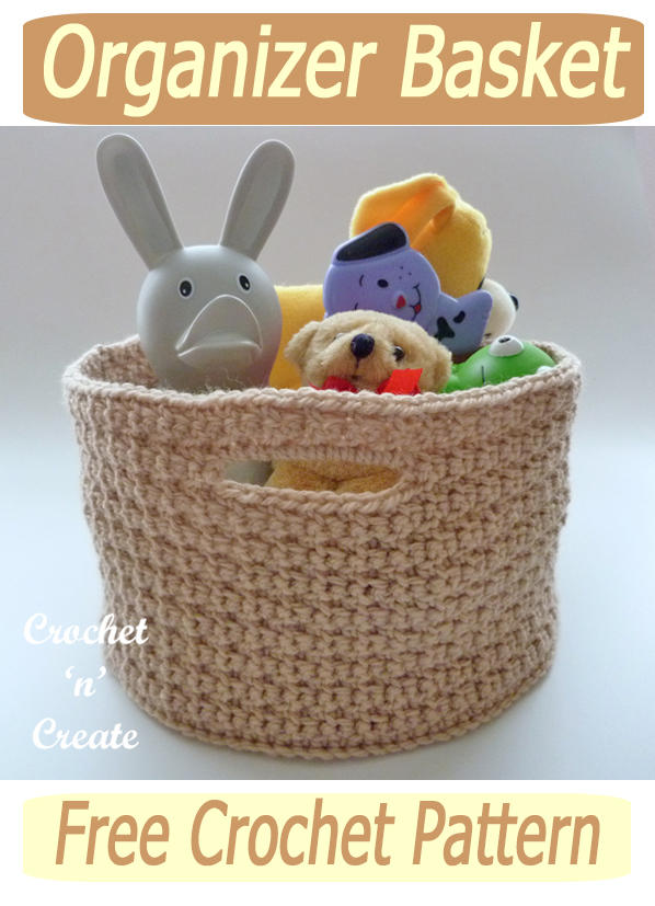 crochet organizer basket pattern