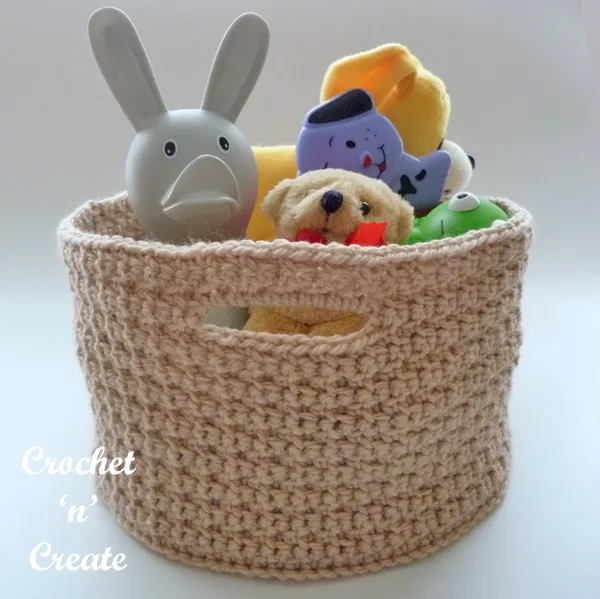 crochet organizer basket