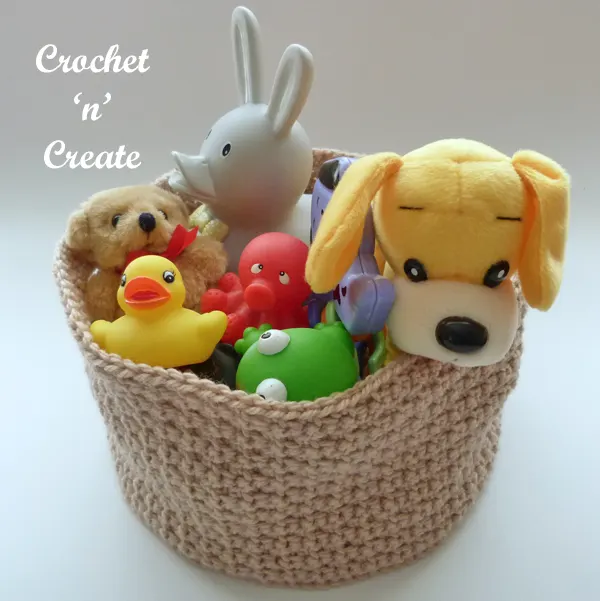 crochet organizer basket pattern