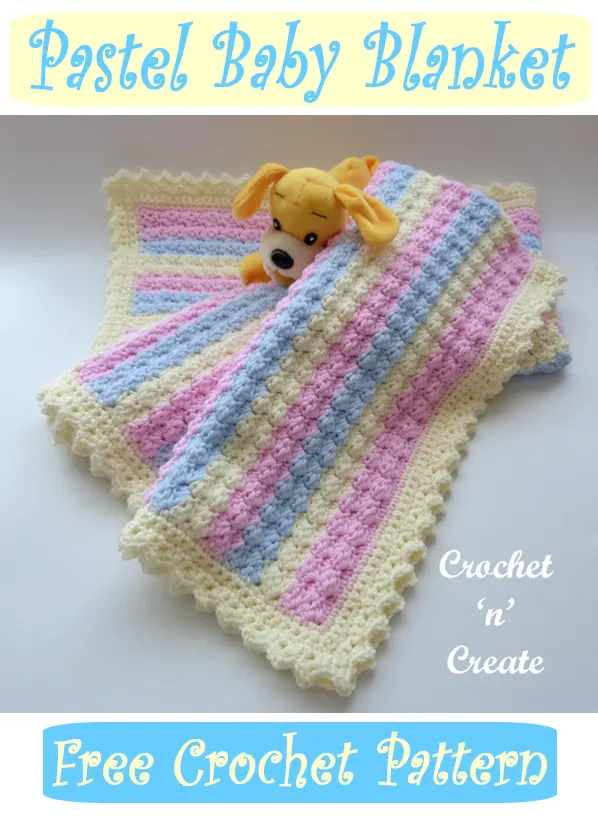 crochet pastel baby blanket