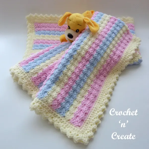 crochet pastel baby blanket