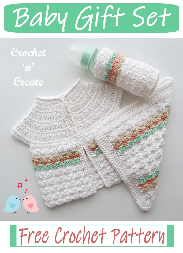 crochet baby gift set